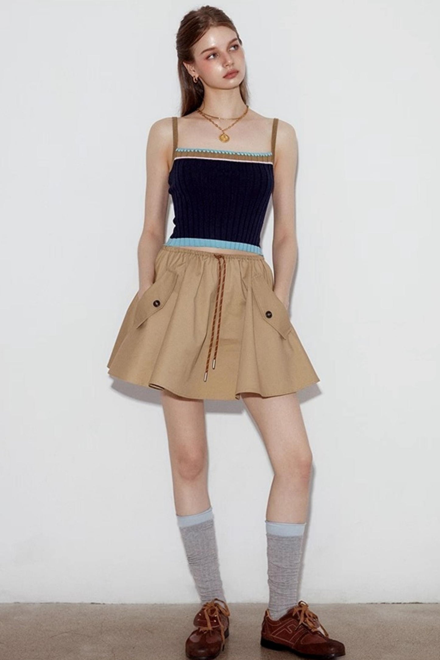 Drawstring A-line Aargo Skirt