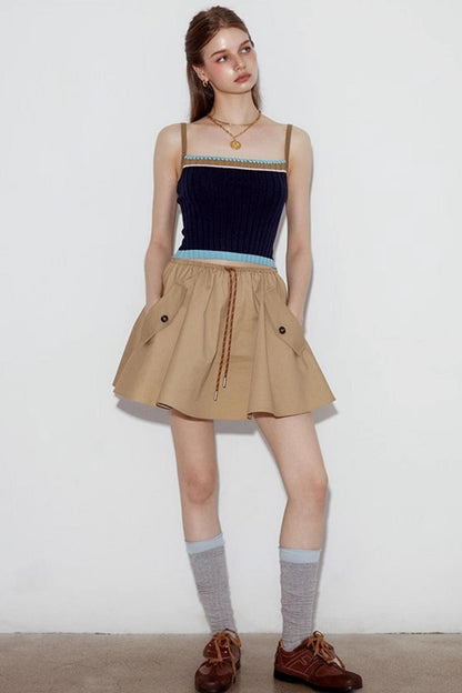 Drawstring A-line Aargo Skirt