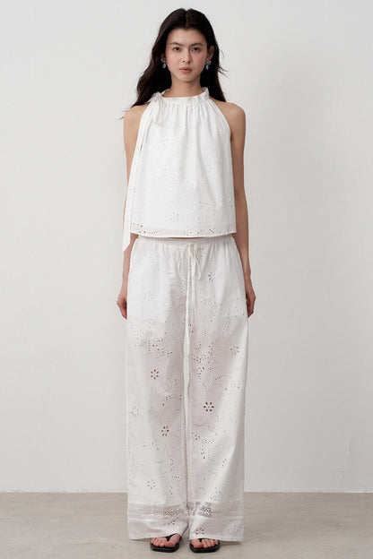 Resort Cut-Out Jacquard Camisole