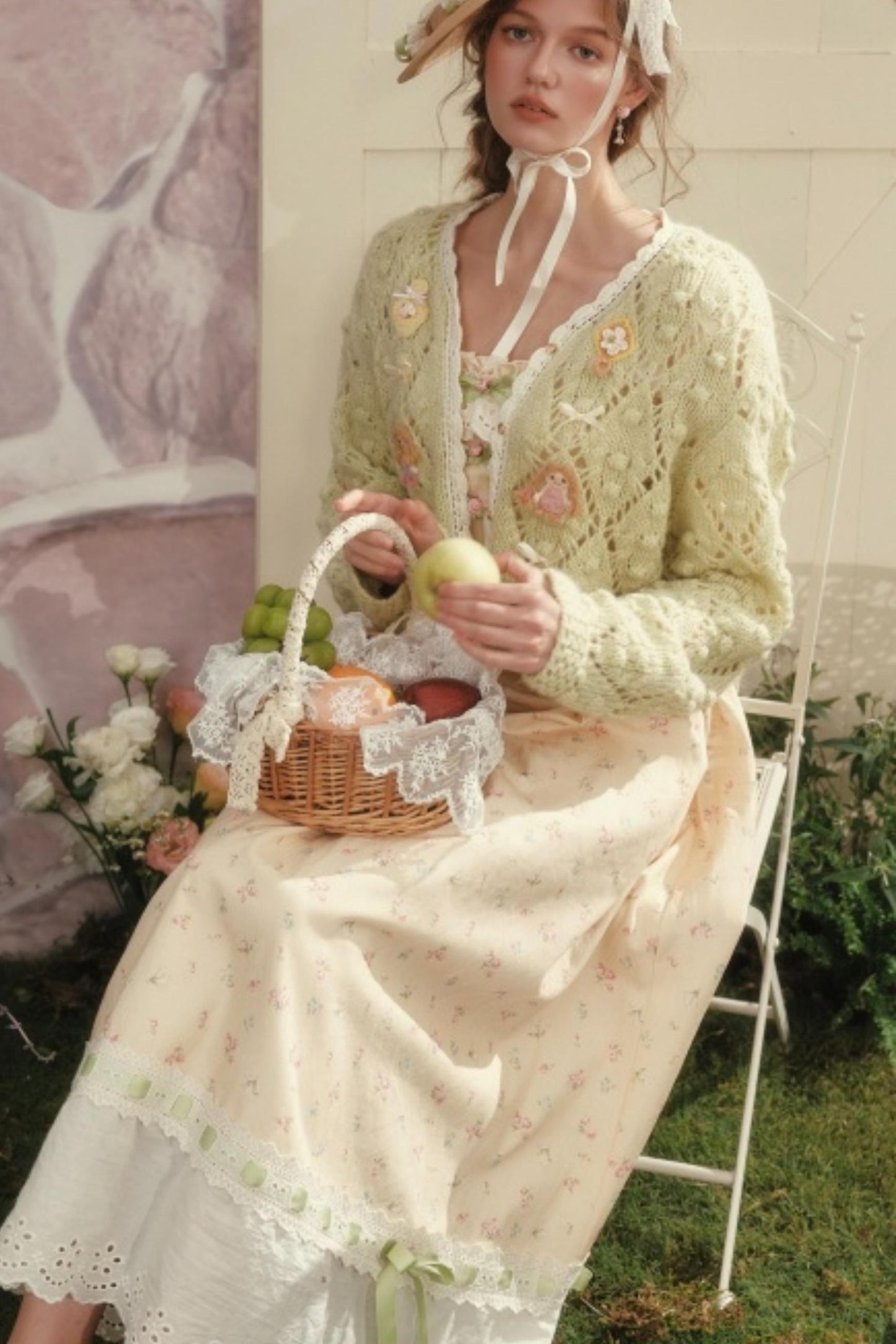 French Floral Pastoral Dress Set-Up