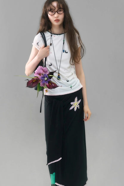 Star Flower Tencel Skirt