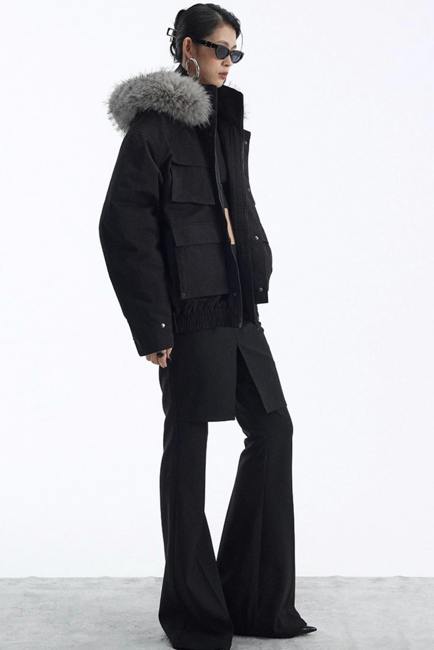 Winter Slim Black Trousers