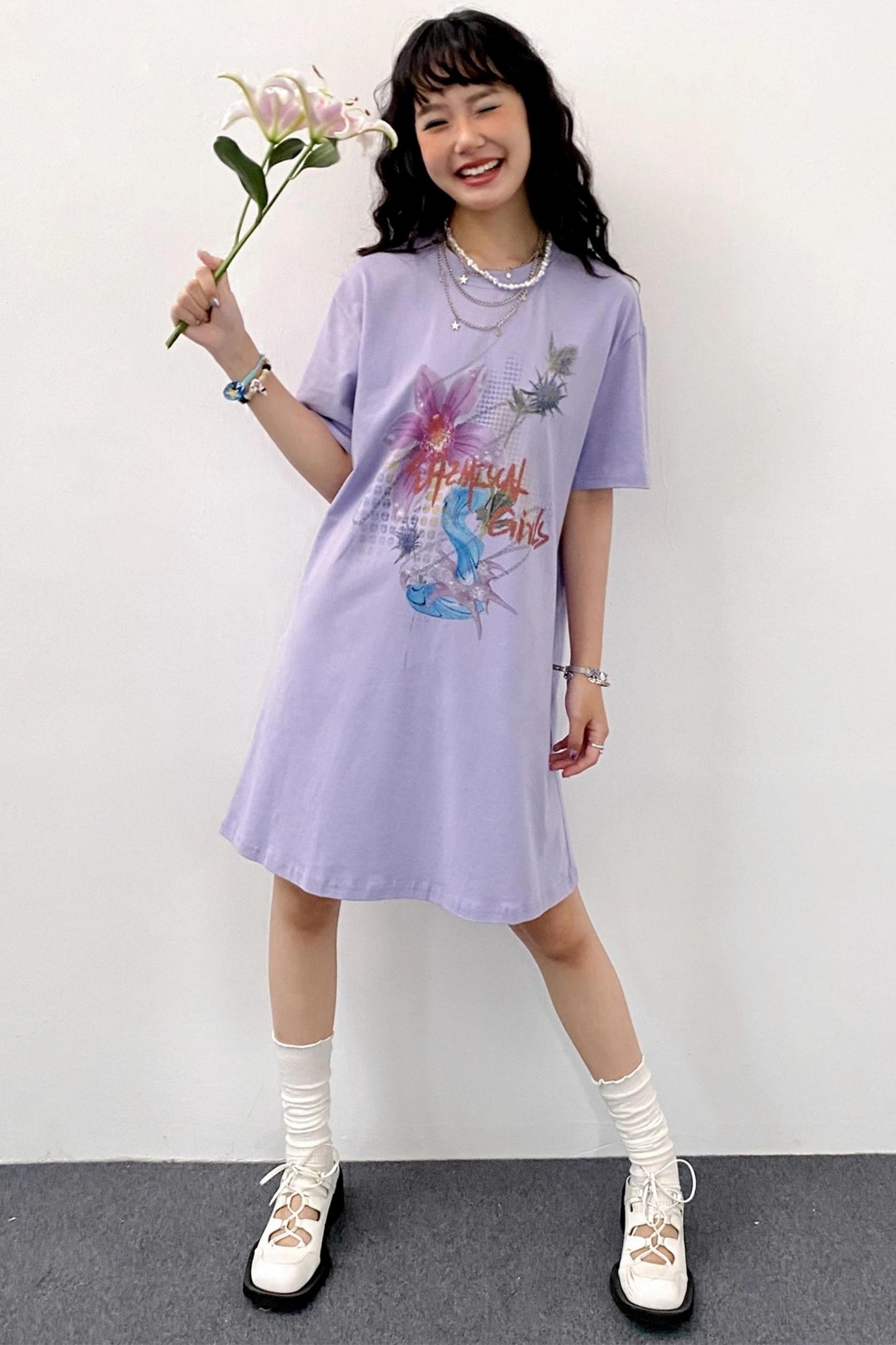 Flower Room T-Shirt Dress