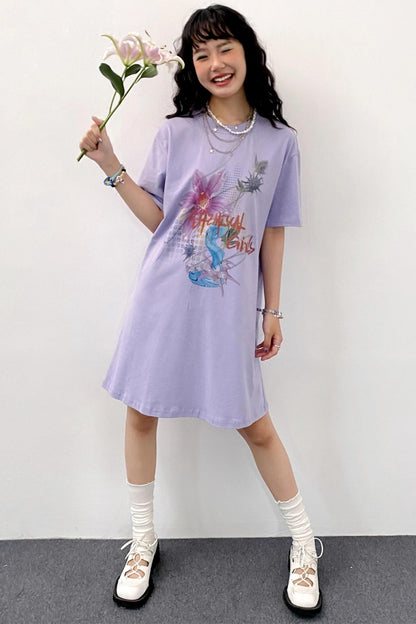 Flower Room T-Shirt Dress