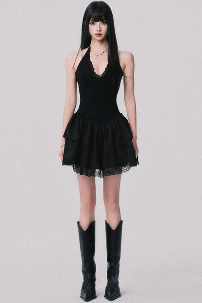 Summer Lace Black Dress