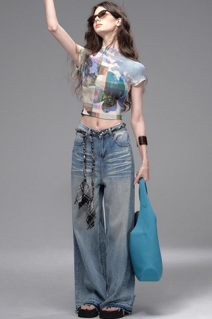 Classic Ripped Denim Jeans