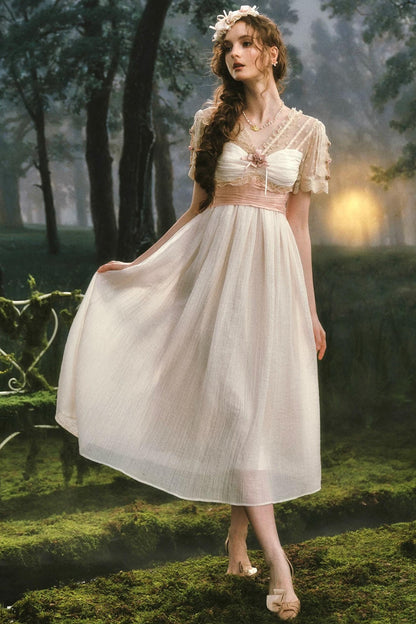 Lace Imperial Beige Dress