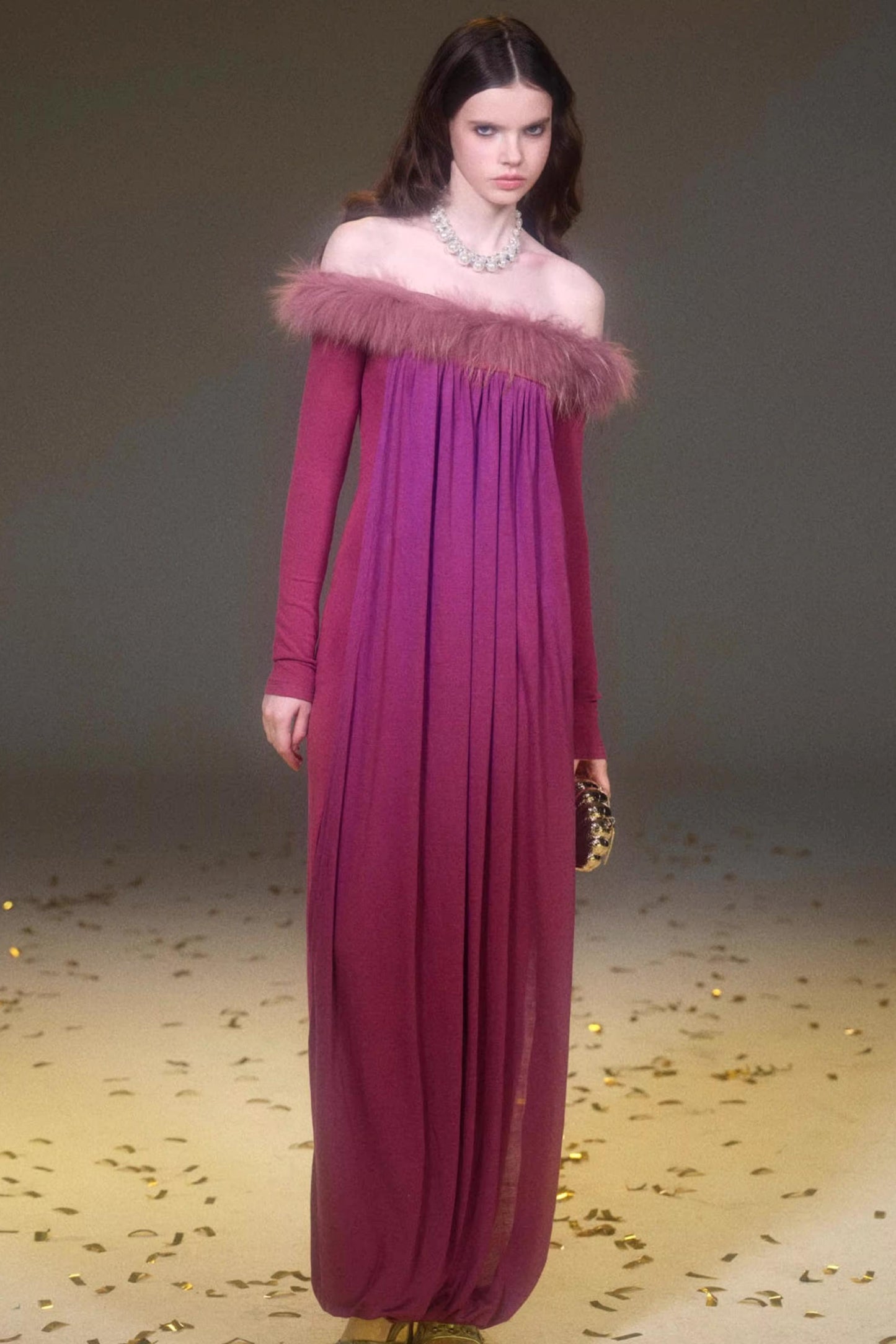 레트로 오프숄더 바디콘 원피스