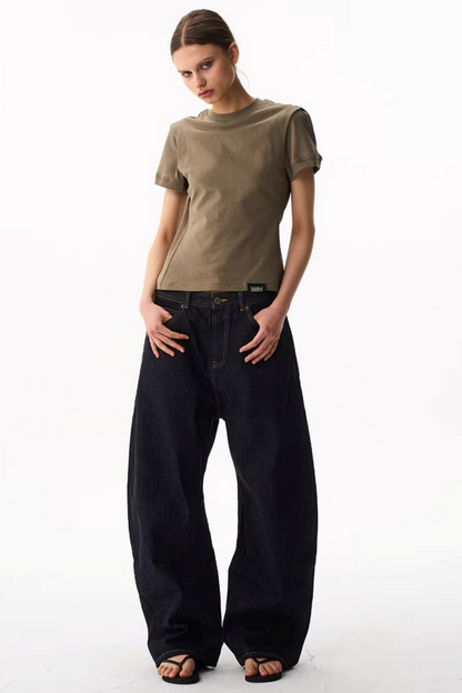 Solid Color Slim-Fit T-Shirt