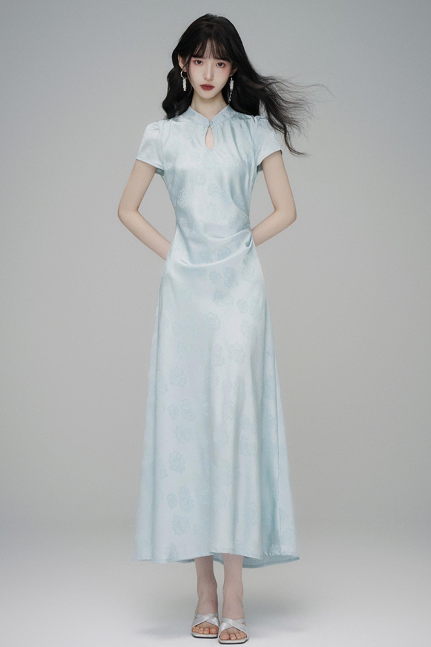 Chic Jacquard Summer Cheongsam Dress