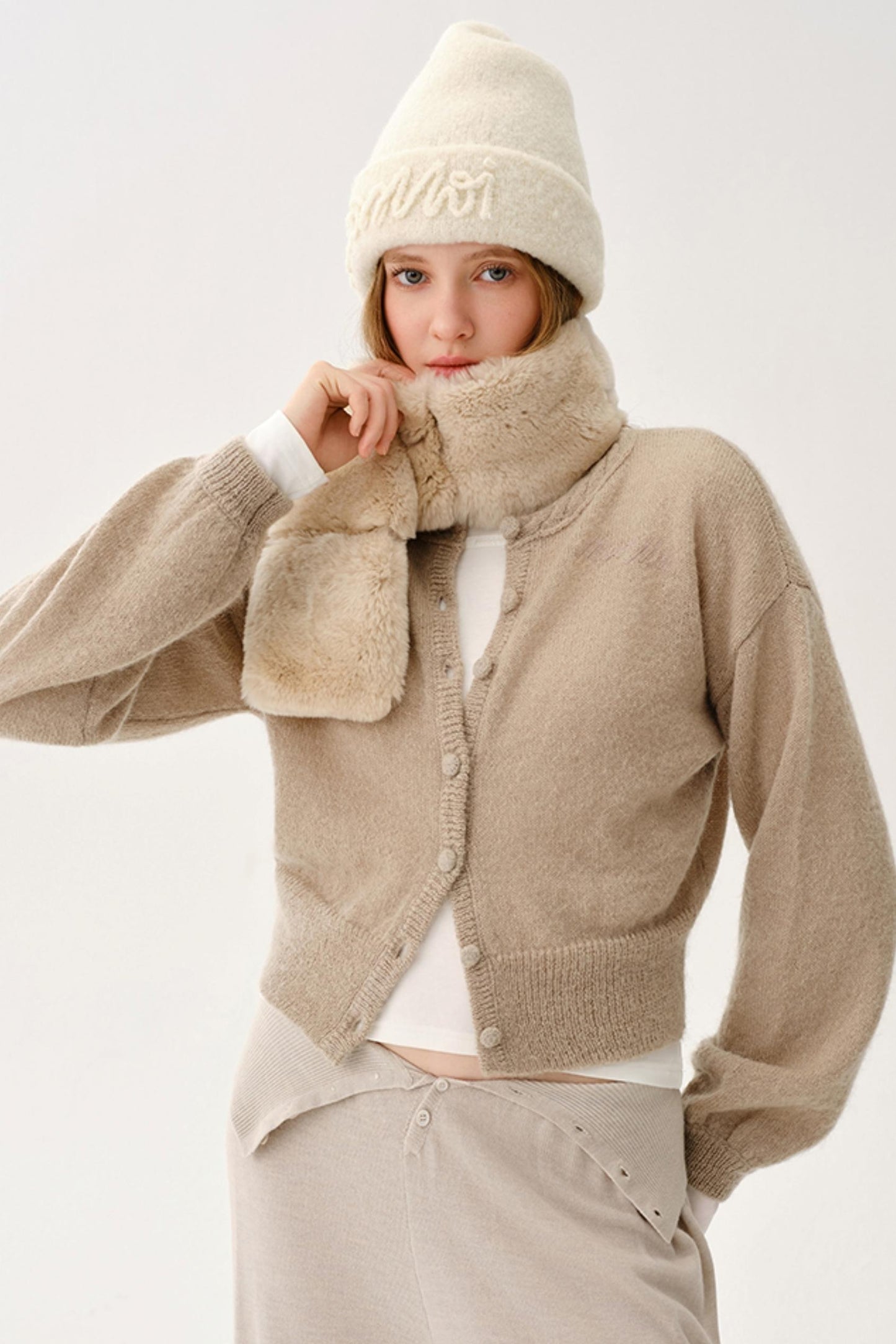 Alpaca Wool Embroidered Cardigan