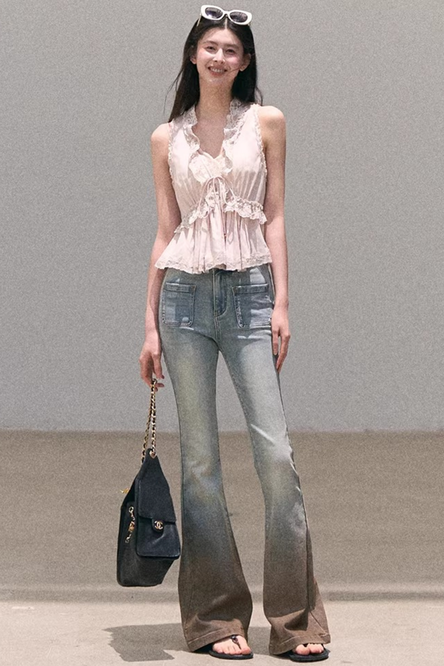 Hidden Petals Silk Lace Top