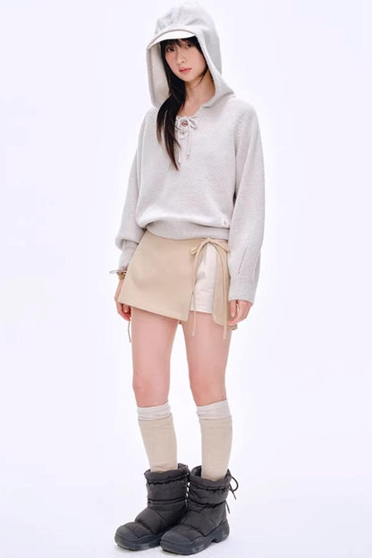 High-Gloss Two-Tone Slouch Socks