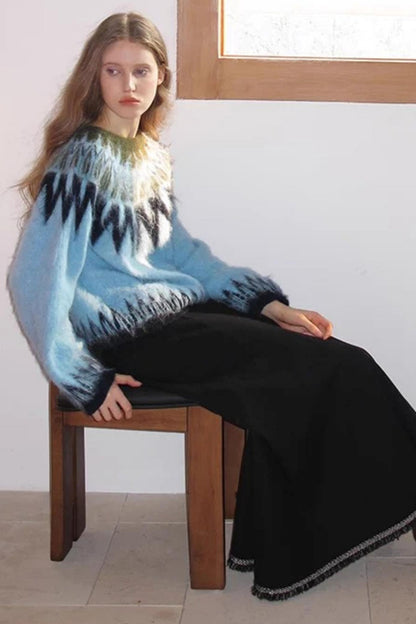 Brushed Alpaca Fair Isle Sweater