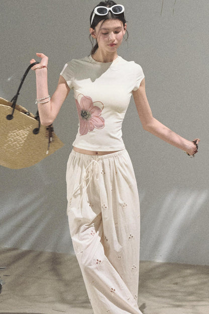 Begonia Bloom Slim Fit T-Shirt