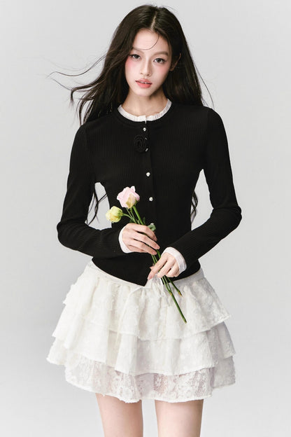 Flower Knit Cardigan