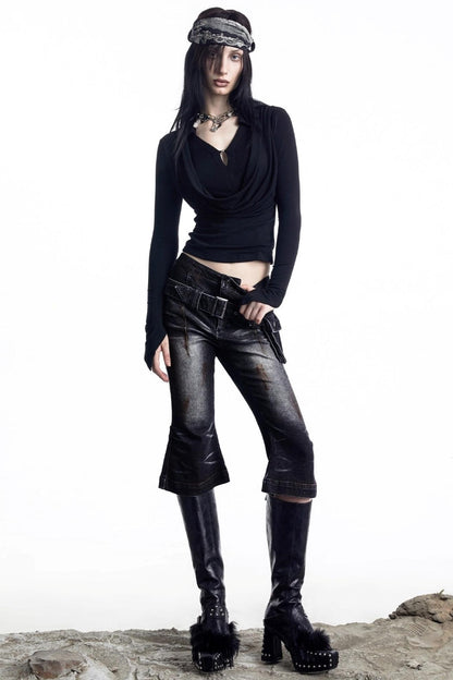 Lyocell Swing Collar T-Shirt