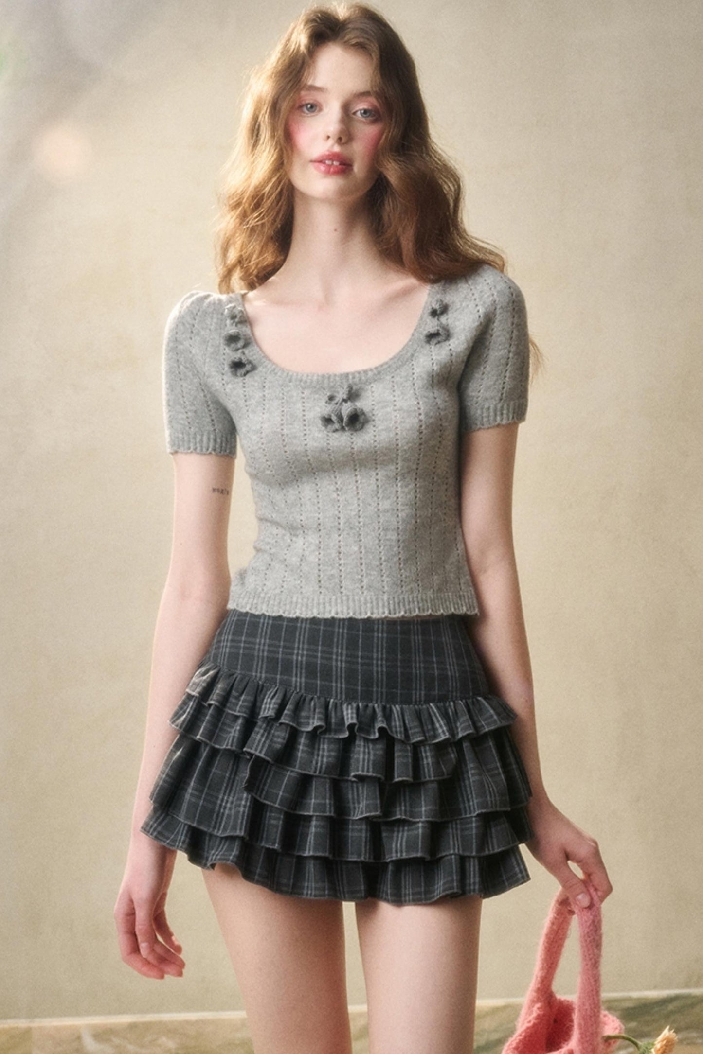 Handmade Floral Cropped Top