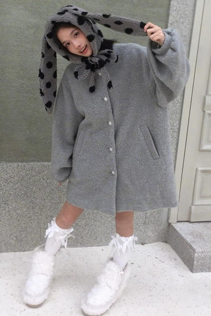 Happy Polka Dot Rabbit Ears Bow Hat