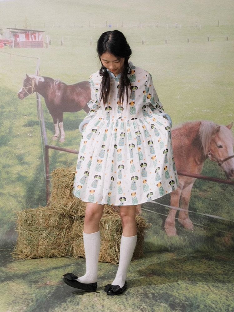 Bread Collar Dress