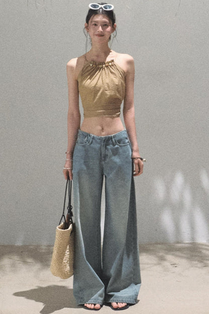 Floral Lace-Up Camisole