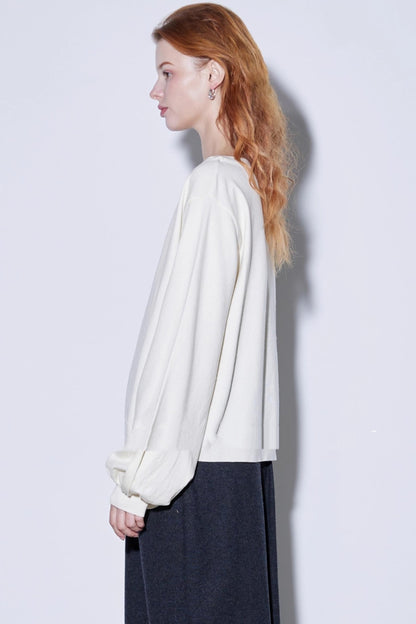 Custom Pearl Silk Cardigan