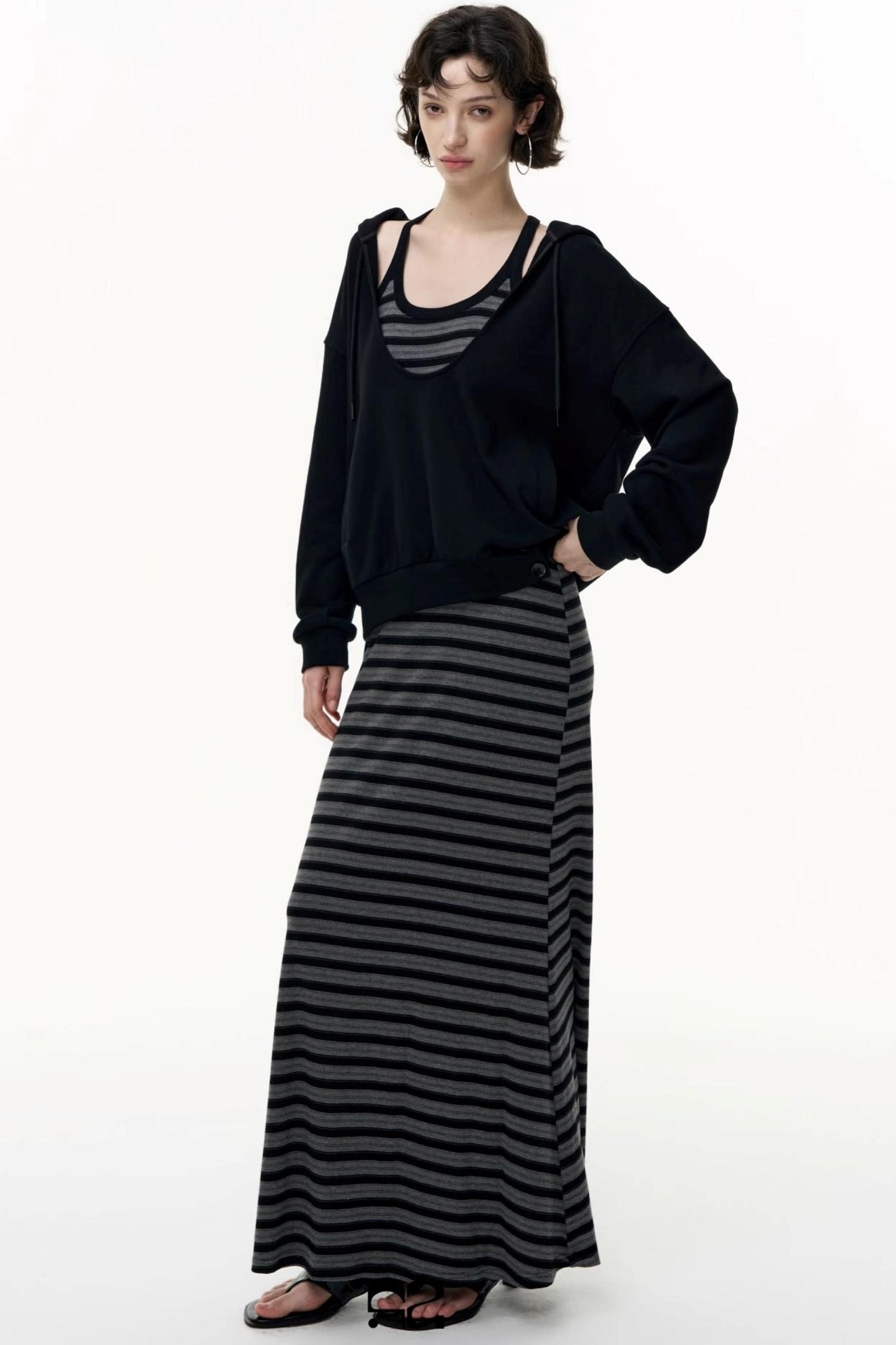 Tencel Striped Camisole Slim Dress