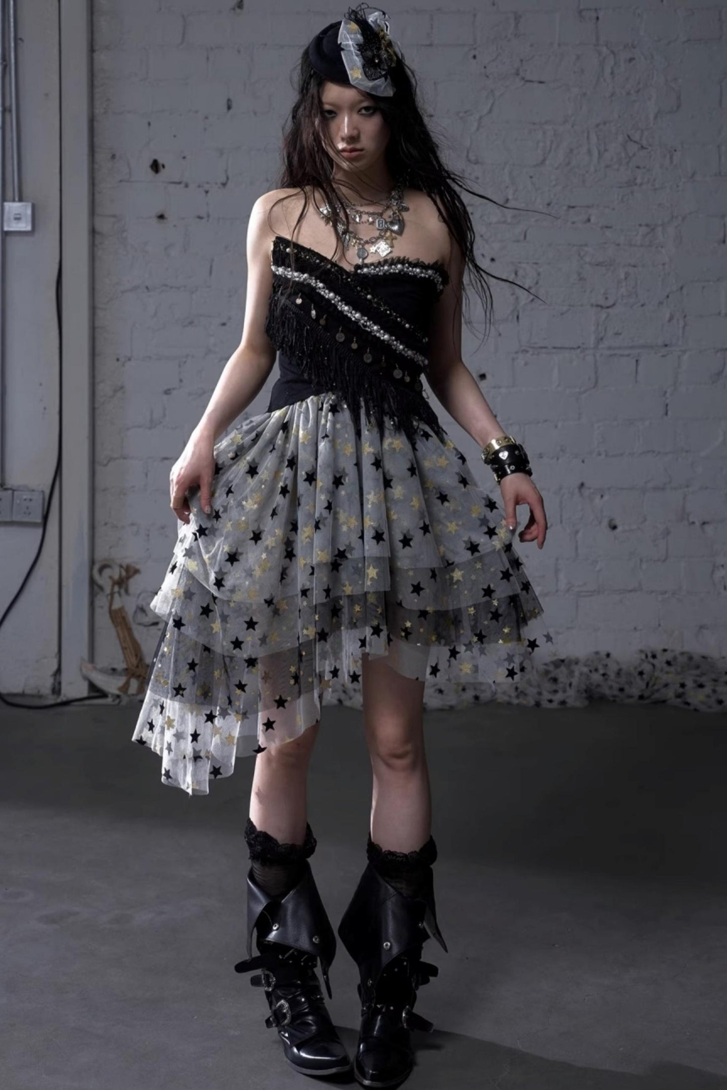 Dreamy Mesh Bustier Gown Dress