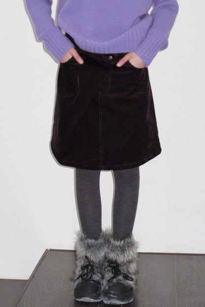 Vintage Dark Purple Velvet Skirt