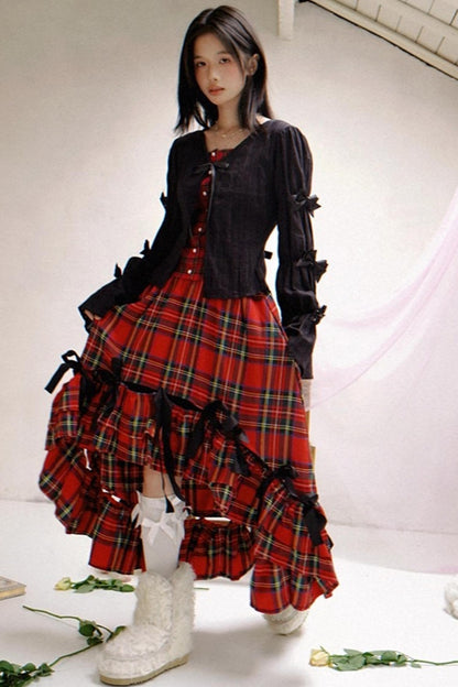 Happy Birthday Polka Dot Red Checkered Shirt