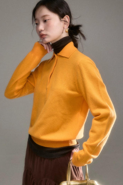 Niche Wool Polo Sweater