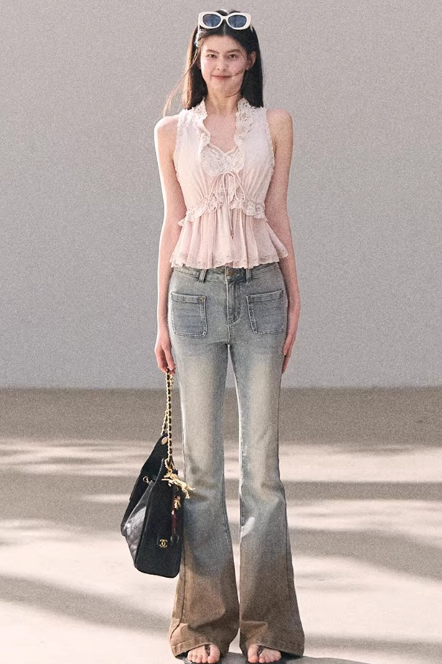 Hidden Petals Silk Lace Top