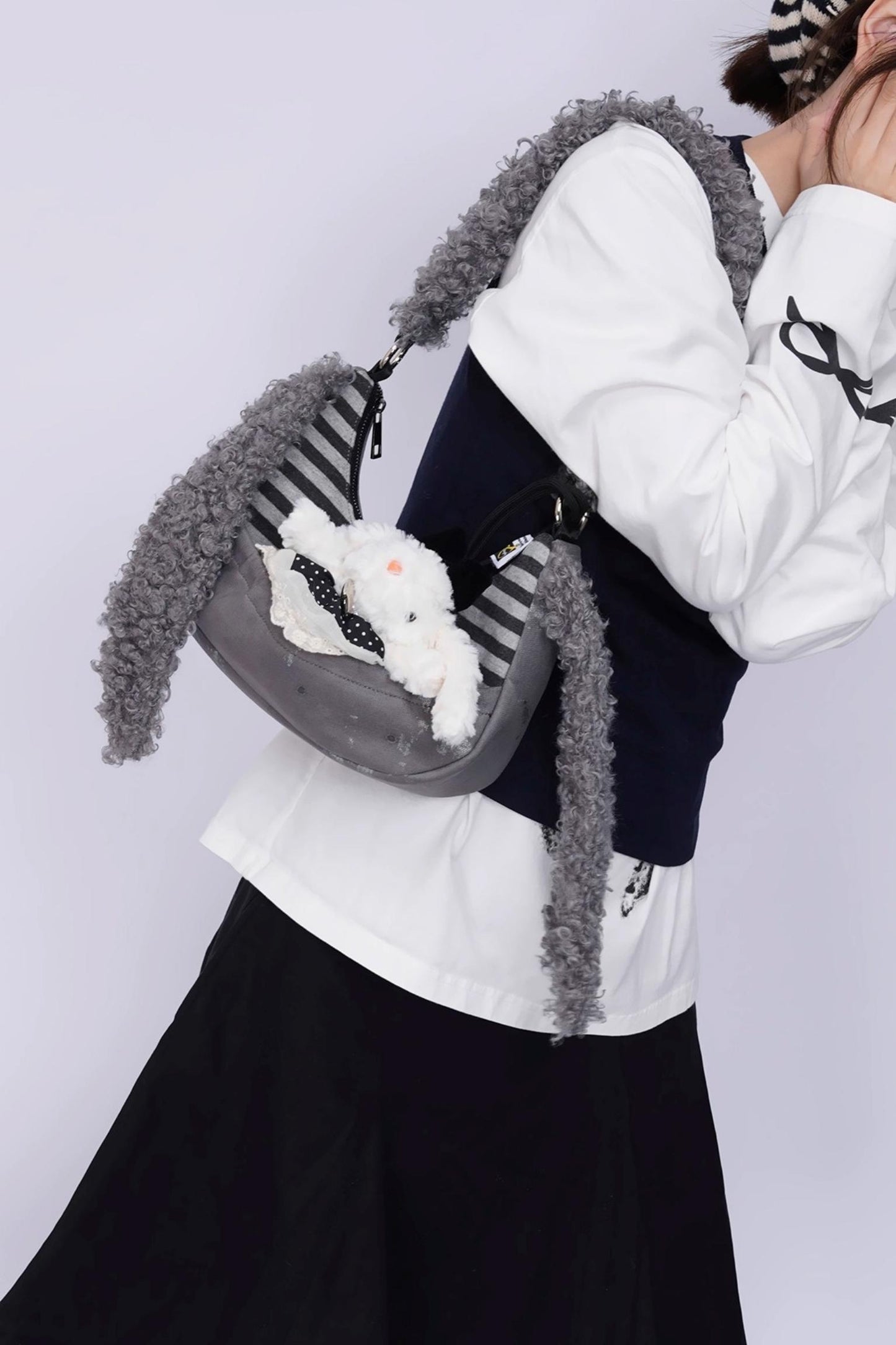 Rabbit Plush Crossbody Bag