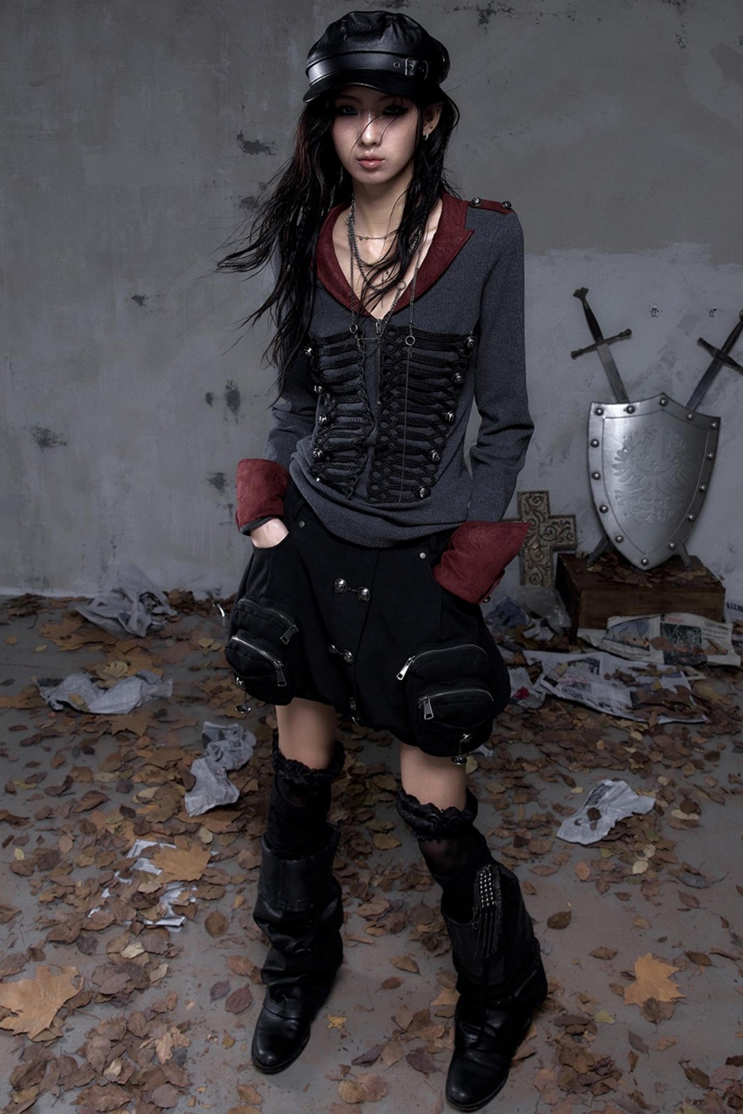 Court Street Leather Skirt