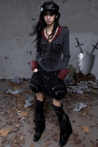 Court Street Leather Skirt