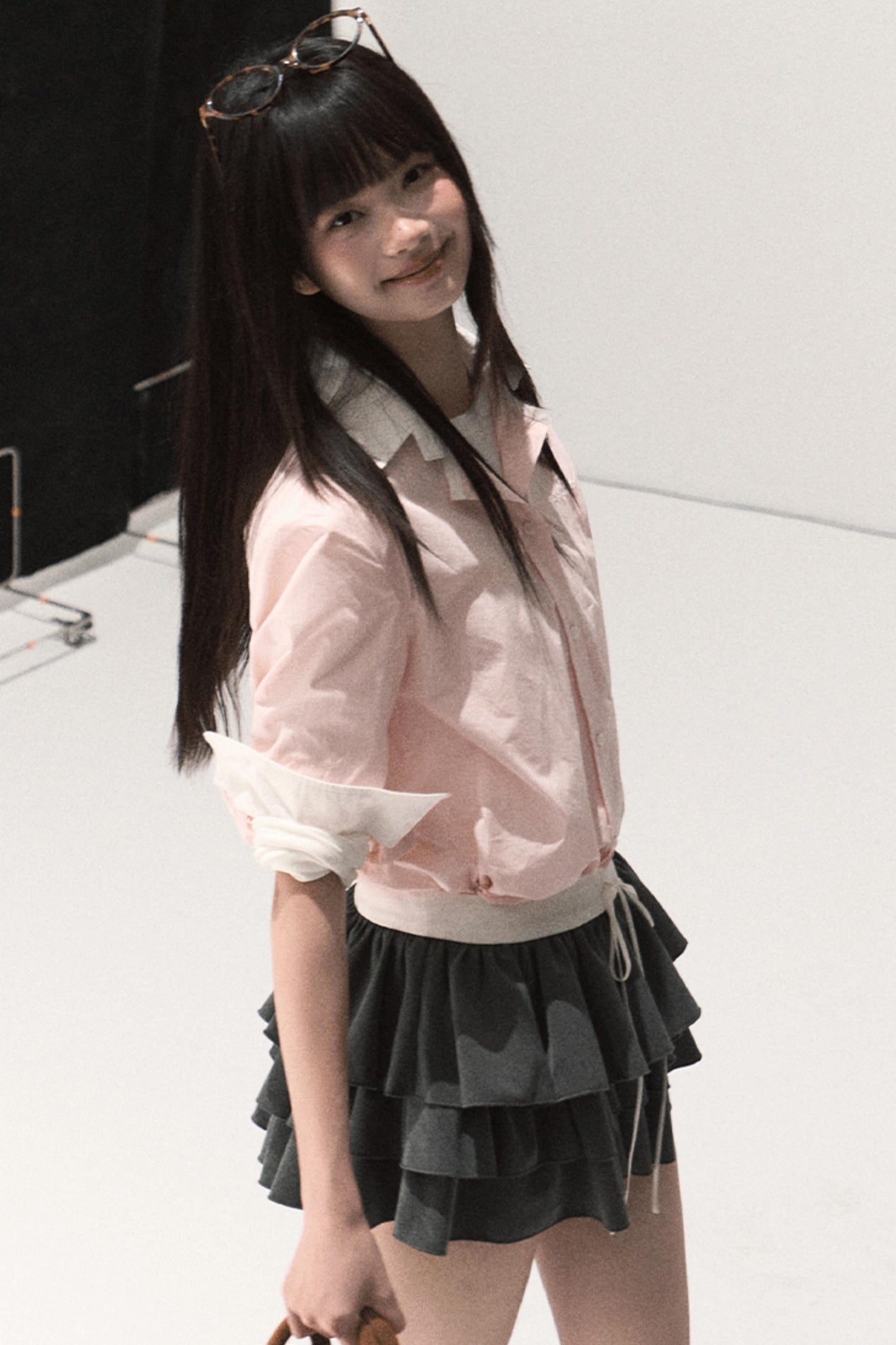 Good Weather Lace Slim Waist Long Sleeve T-Shirt