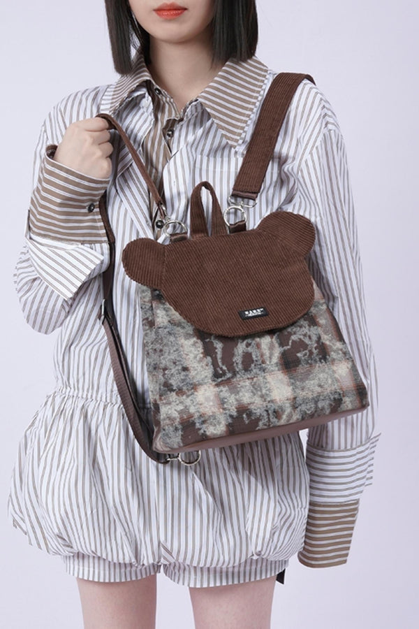 Patchwork Bear Crossbody Bag