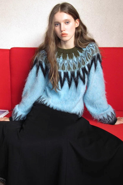 Brushed Alpaca Fair Isle Sweater