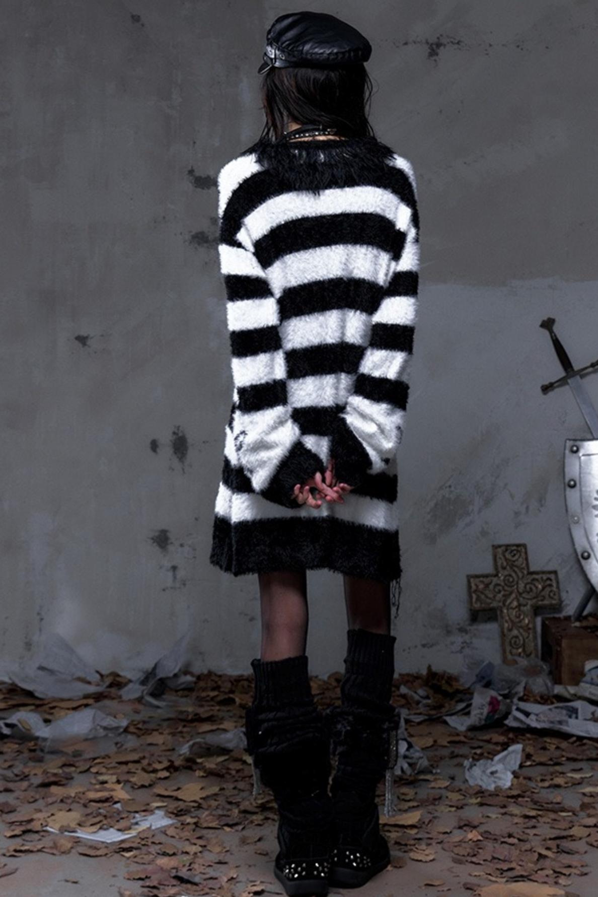 Vintage Street Punk Long Sweater