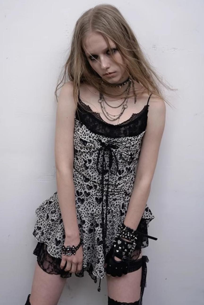 Heart Lace Camisole Dress