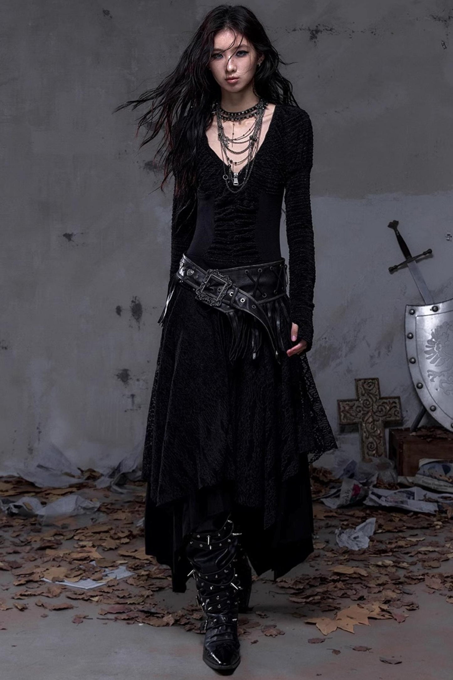 Court Dream Puff Sleeve Lace Maxi Dress