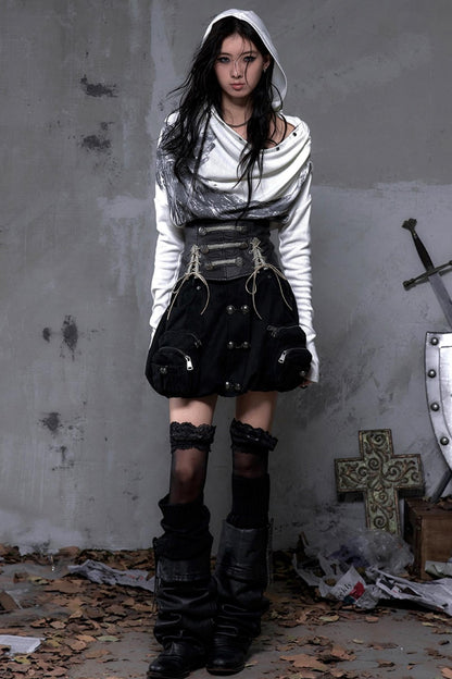 Wasteland Swing Collar Knitted Tops