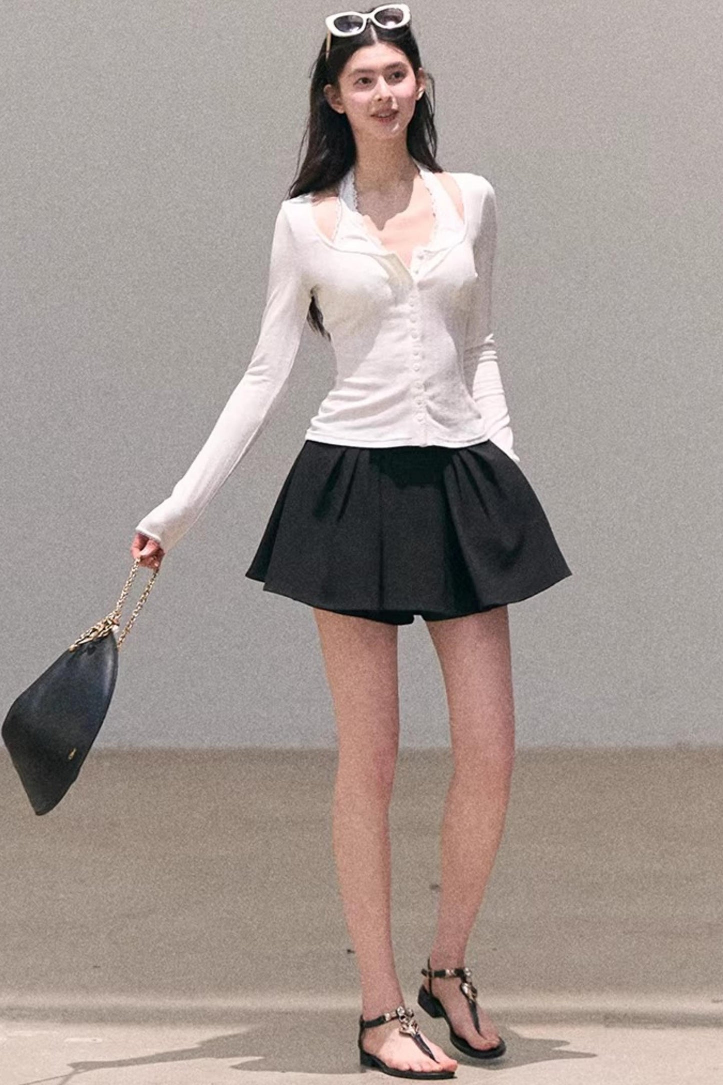 Lace-Trimmed Halter Neck Camisole