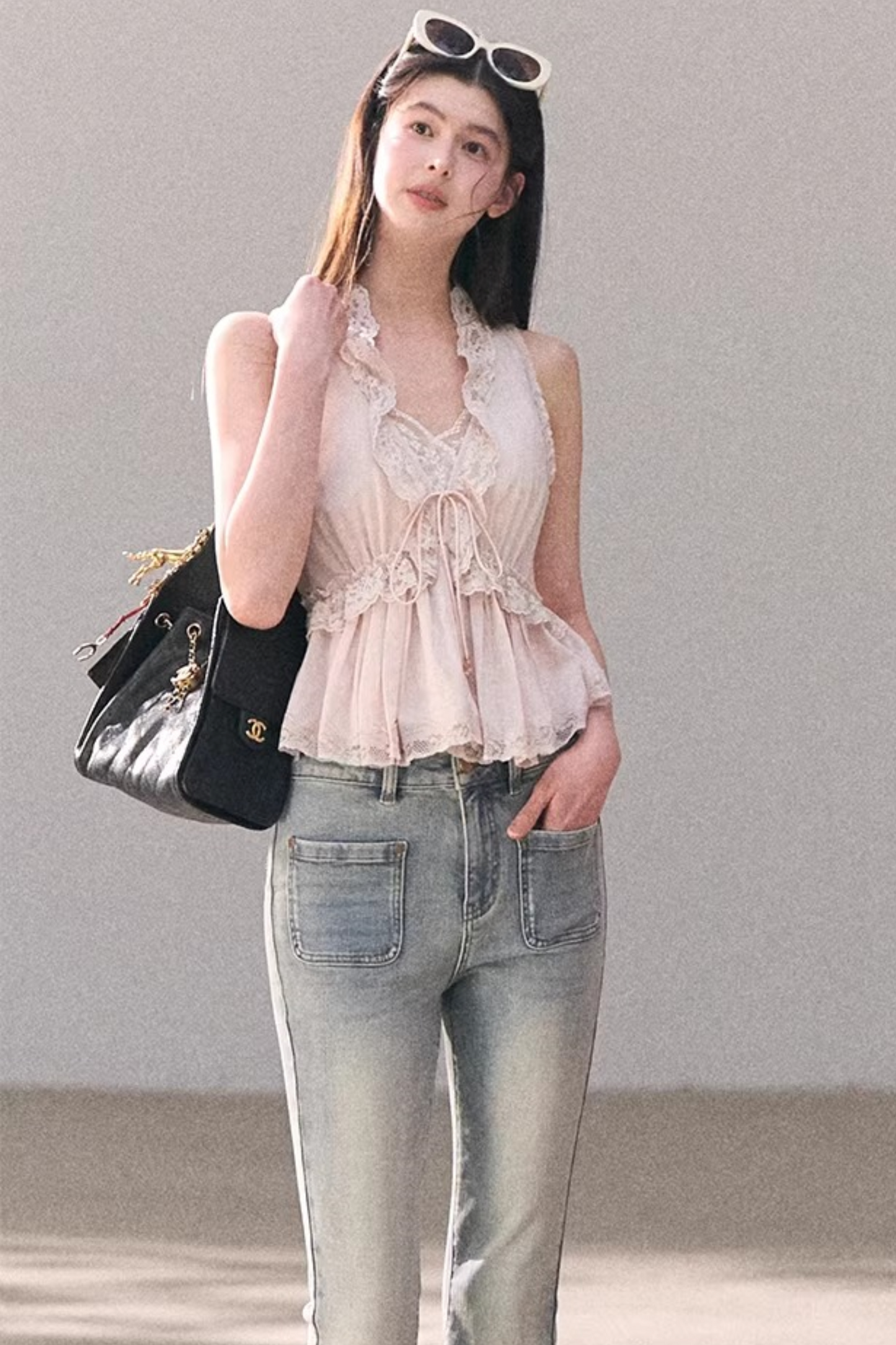 Hidden Petals Silk Lace Top