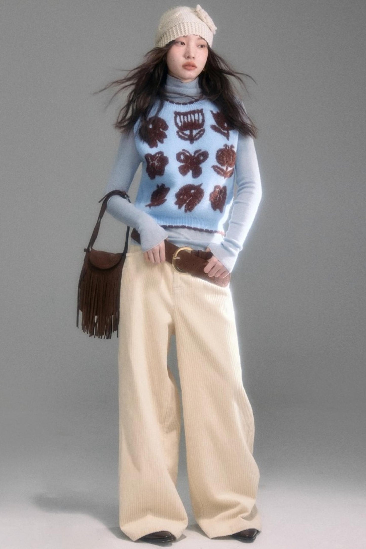 Velvet Jacquard Cardigan Set-Up