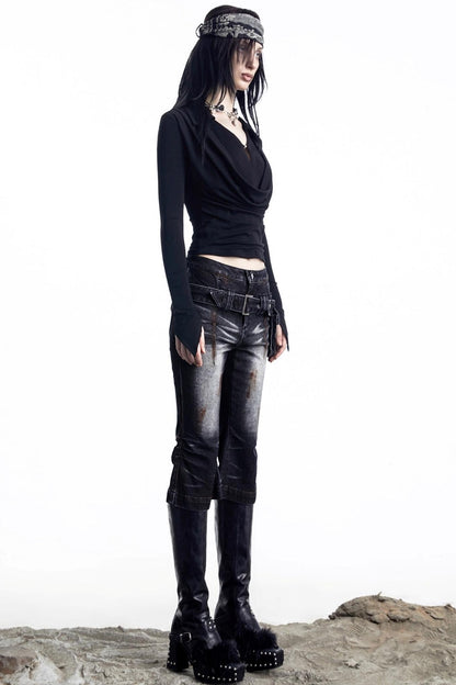 Lyocell Swing Collar T-Shirt