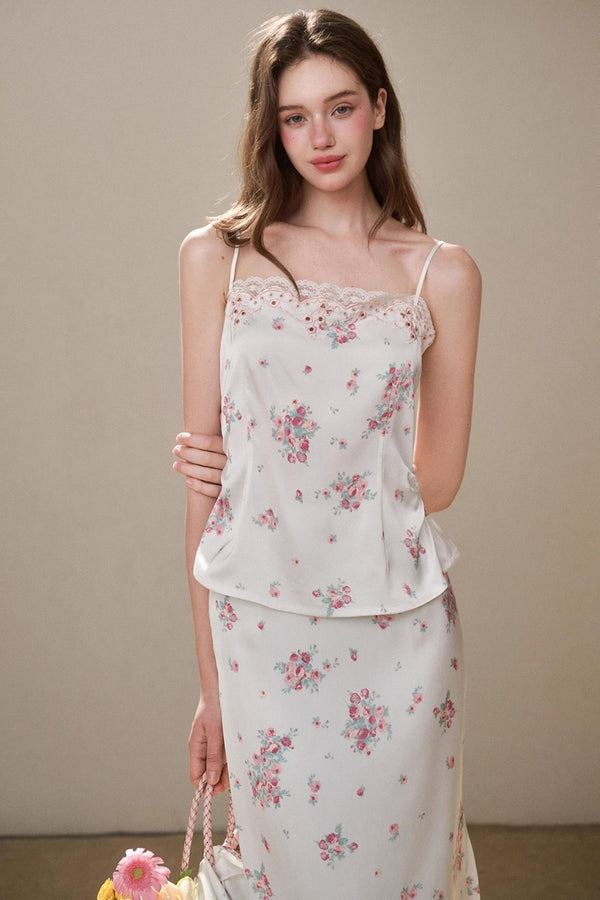 Comfortable Baby Powder Top & Skirt Set-Up