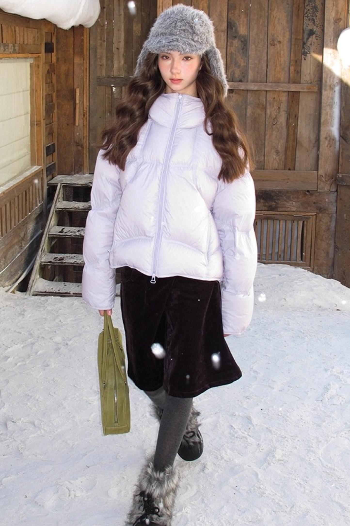 Vintage Dark Purple Velvet Skirt