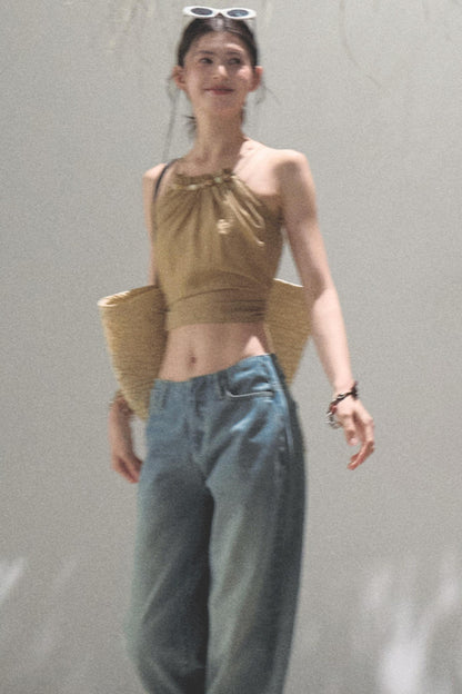 Floral Lace-Up Camisole