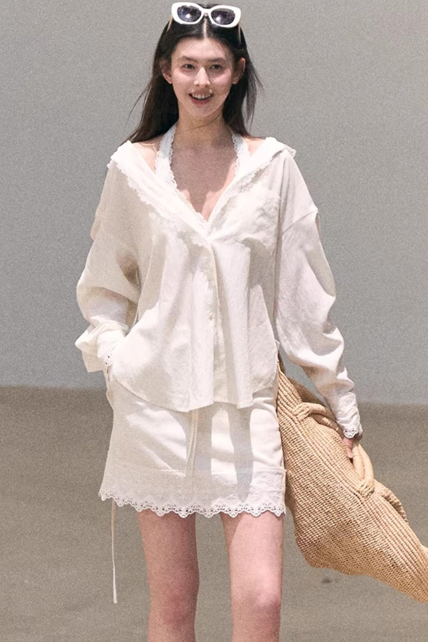 Lace-Trimmed Halter Neck Camisole